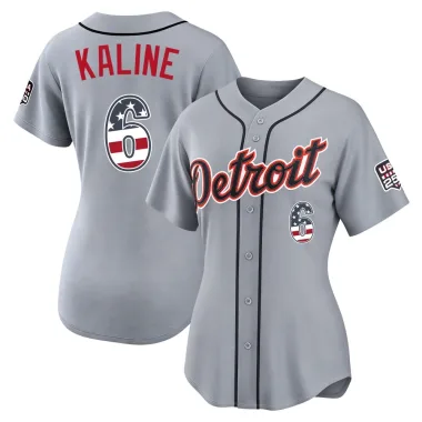 Al Kaline Women's Limited Detroit Tigers Gray USA 250 Fourth Of July Road Stadium Jersey