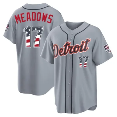 Austin Meadows Men's Limited Detroit Tigers Gray USA 250 Fourth Of July Road Stadium Jersey