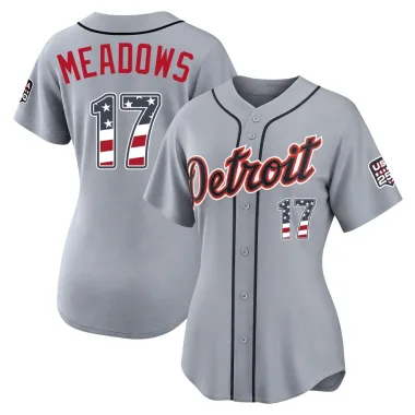 Austin Meadows Women's Limited Detroit Tigers Gray USA 250 Fourth Of July Road Stadium Jersey