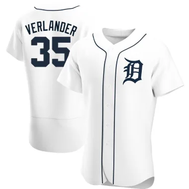 Justin Verlander Men's Authentic Detroit Tigers White Home Jersey